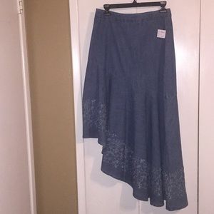 Asymmetric Denim Skirt Sz 4